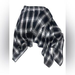 Asymmetrical Black and White Skirt